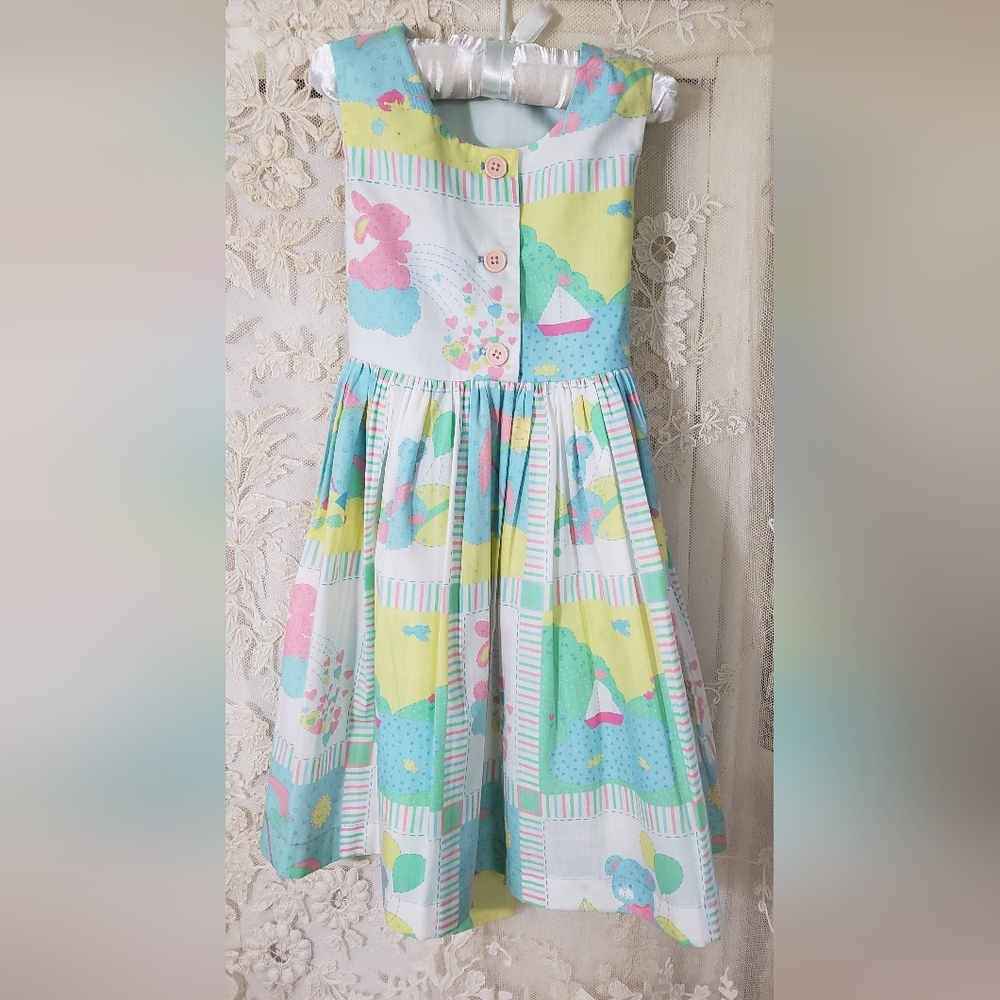 Colorful Kids Dress with Pastel Patterns
